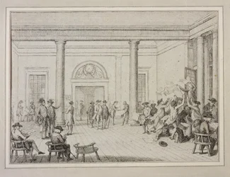 Interior da Bolsa de Valores, c.1790 (gravura)