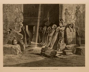 Vista Interna do Templo Apet em Karnak, Egipto Ilustração do Atlas do Egipto