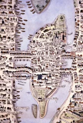 Mapa da Ilha da Cidade, Paris, c.1540 (gravura)