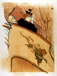A caixa com o mascaron dourado (espectáculo, teatro) - litografia de Henry Toulouse Lautrec - Musée Petiet Limoux