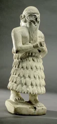 Lamgi-Mari, Rei de Mari, Eufrates Médio, Período Dinástico Primitivo, 3000 a.C. (mármore)