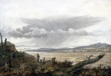 Estudo de paisagem e nuvem por Luke Howard, c 1808-1811