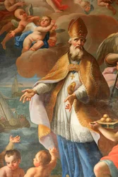 Vida de São Nicolau, Bispo de Myra. Igreja de São Nicolau de Veroce, Saint-Nicolas de Veroce, França