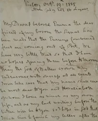 A última carta de Lord Nelson (1758-1805) a Emma Hamilton, escrita da 