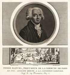 Louis Pierre Manuel, escritor, Prucurer to the Commune of Paris, guilhotinado 1793