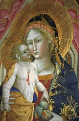 Madonna e criança, Francesco di Gentile, século XIV, Museu Piersanti, Matelica, Marche, Itália