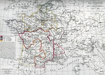 Mapa de França na época do rei Carlos VI