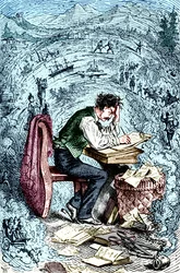 Mark Twain escrevendo 