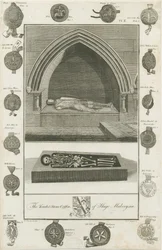 Mavesyn Ridware - Tumba de Hugo Mavesyn: gravura, 1785