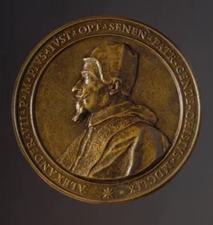 Medalha comemorativa da peste que assolou Roma nos anos 1656-1657
