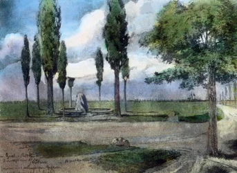 Lápide do local onde Gustav Adolf morreu