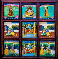 Pintura em miniatura, artes e ofícios no Rajastão, Rajastão, Índia, Ásia (foto)
