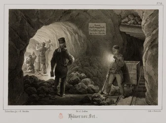 Mineração, Mineradores Metal Ores, Alemanha, c 1851