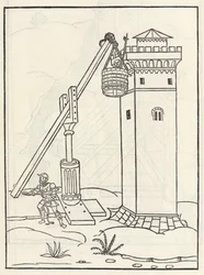 Elevador móvel para assaltar uma torre