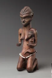 Figura de mãe e filho, final do século XIX e início do século XX