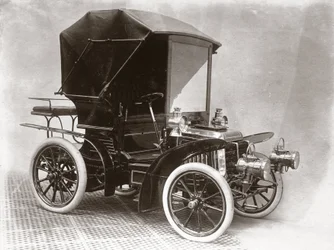 Automóvel no stand da C S Rolls & Co, Agricultural Hall, Londres