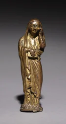 Mary de luto, provavelmente de uma cruz do altar, 1200-1300