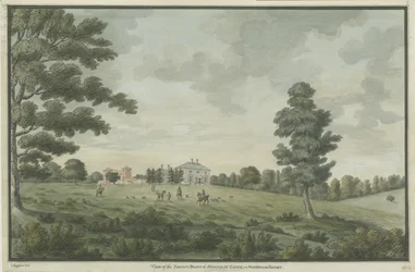 Needwood - Brickley Lodge: pintura em aquarela, nd [1786]