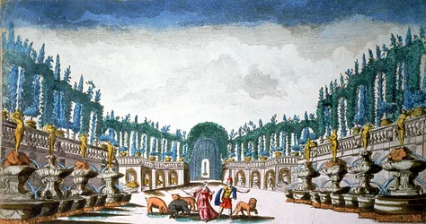 Odisseu com Circe que transforma a sua tripulação em animais