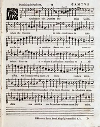 Página da partitura de Cantares de Salomão de Penderecki (c.1970-1973)