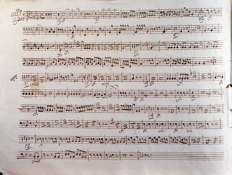 Página de partitura musical de um concertinante Sinfonia de Pleyel