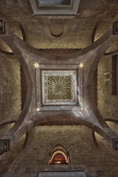 Palermo, O Palácio Real ou Palazzo dei Normanni (Palácio dos Normandos), Torre Joharia, Sala dos Ventos: cúspide de madeira com a Rosa dos Ventos (Rosa da Bússola) no seu centro, vista Zenital