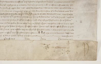 Bula Papal confirmando a carta do Bispo Henry Wardlaw, recto