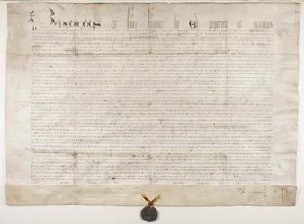Bula Papal confirmando a carta do Bispo Henry Wardlaw, recto