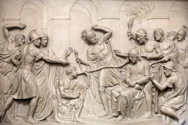 Paris, França Escultura em Santa Roch: Jesus torturado, Paris, França