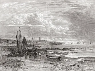 Penzance, Cornualha, Inglaterra no final do século XIX, do Nosso Próprio País, publicado em 1898