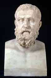 Busto de Sólon (c.640-559 AC), cópia do original grego do século IV AC (mármore)