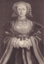 Retrato de Ana de Cléves (1515-1557), Rainha de Inglaterra, gravura