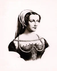 Retrato de Claude de France (1490-1524) Rainha de França, gravura, sd.