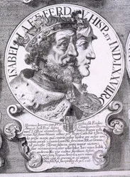 Retrato de Isabella I e Ferdinand V de Castela (litho)
