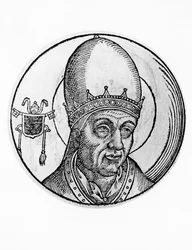 Retrato de João III (falecido em 574), 61º Papa da Igreja Católica de 561, gravura
