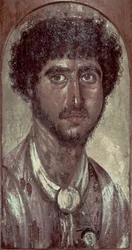 Retrato de um grego, de Fayum, Romano-Egípcio