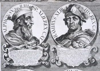 Retratos de Alfonso II e Ramiro I (litho)