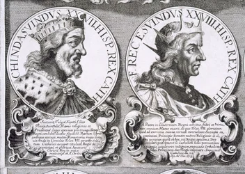 Retratos de Chindasuinth e Recceswinth (litho)