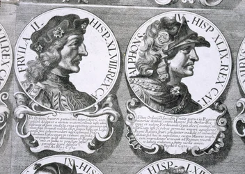 Retratos de Fruela II e Alfonso IV (litho)