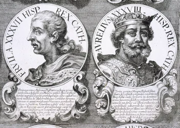 Retratos de Fruela I e Aurelius de Astúrias (litho)