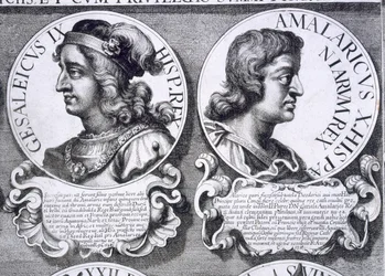 Retratos de Gesalec e Amalaric (litho)