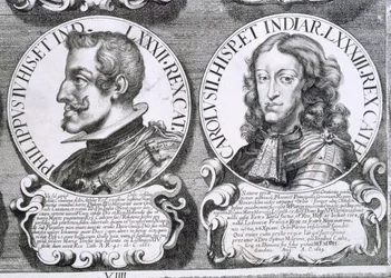 Retratos de Filipe IV e Carlos II (litho)