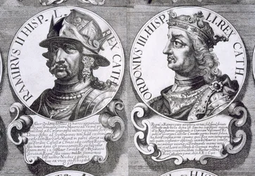 Retratos de Ramiro II e Ordono III (litho)