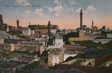 Cartão postal com a representação de Aleppo