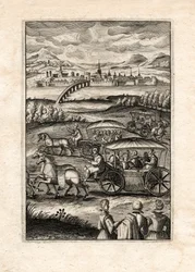 Procissão com lutenistas, Paris, c.1650 (gravura)