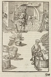 Purificação do minério de prata pelo fogo - Gravura extraída de Description des minerais et des principales methodes d