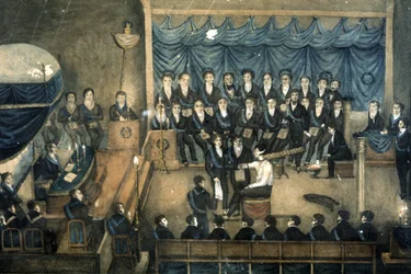 Recepção de um maçom numa loja, c. 1820