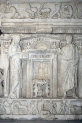 Relevo em sarcófago romano tipo Sidamara/Museu de Istambul/Turquia
