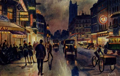 Rue de Rivoli, Paris, c.1933 (cartão postal)