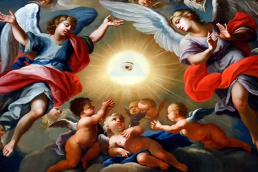 Igreja de Saint-Nicolas de Veroce. Pintura. França. (foto)